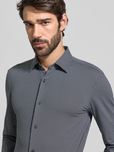 BOSS Koszula casualowa o kroju slim fit ze wzorem na całej powierzchni model ‘HANK’ Czarny 3