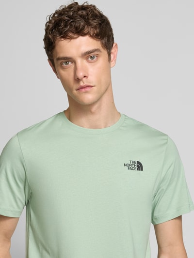 The North Face T-Shirt mit Label-Print Mint 3