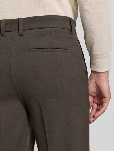 Lindbergh Straight Fit Stoffhose mit Viskose-Anteil Schoko 3
