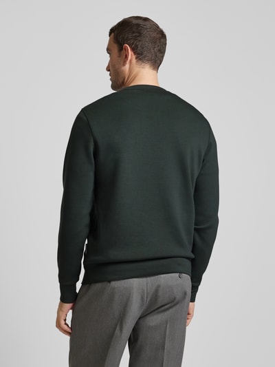 Casual Friday Sweatshirt met ribboorden, model 'Sebastian' Donkergroen - 5