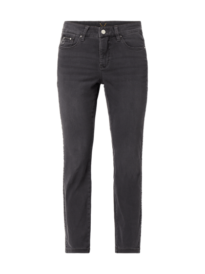 MAC Coloured Slim Fit Jeans mit Effektgarn Anthrazit 2