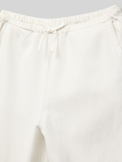 Mango Wide Leg Stoffhose mit Leinen-Anteil Ecru 2