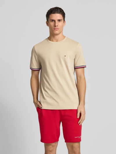 Tommy Hilfiger T-Shirt mit Label-Stitching Beige 4