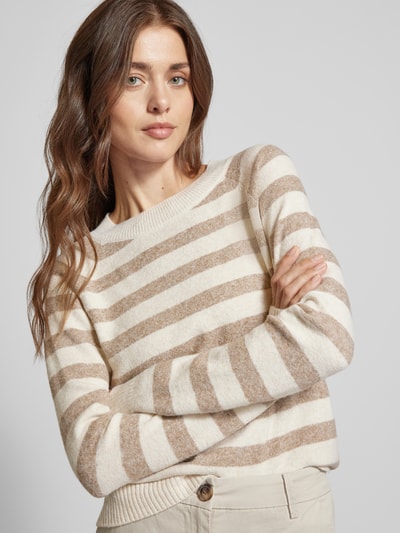 Vero Moda Sweter z dzianiny z długim rękawem model ‘DOFFY’ Różowy 3