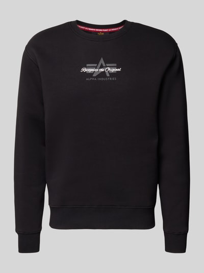 Alpha Industries Sweatshirt mit Logo und Rundhalsausschnitt Black 2