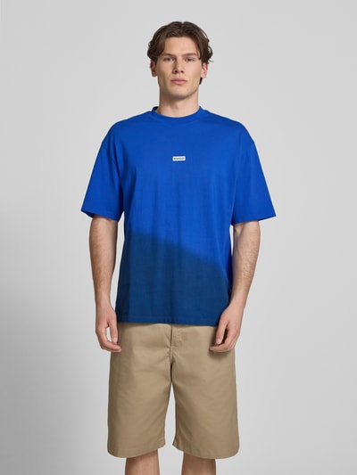 HUGO Blue Loose fit T-shirt van 100% katoen model 'NALONO' Blauw - 4
