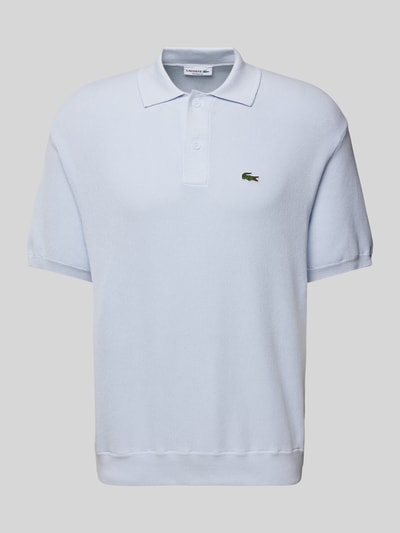 Lacoste Koszulka polo o kroju relaxed fit z naszywką z logo Jasnoniebieski 2