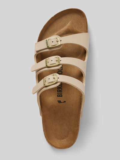 Birkenstock Slides mit Dornschließen Modell 'Florida' Beige 3