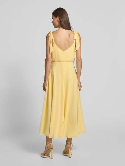 Jake*s Cocktail Cocktailkleid mit Wasserfall-Ausschnitt Hellgelb Melange 5