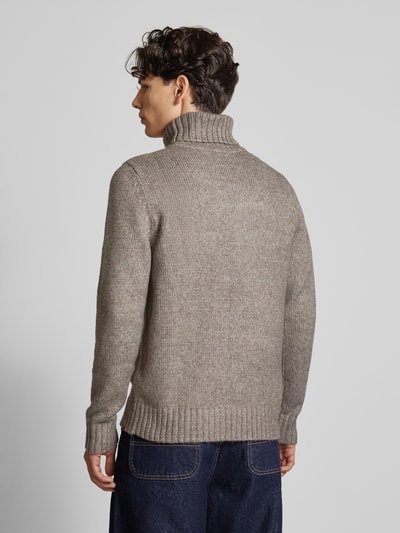 Superdry Strickpullover mit Rollkragen und Viskose-Anteil Mittelgrau 5