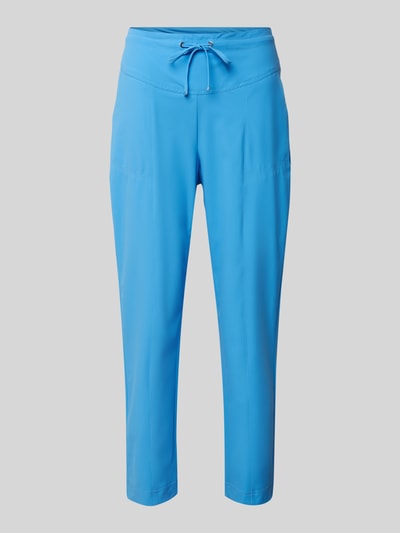 Raffaello Rossi Slim fit stoffen broek met tunnelkoord, model 'AZRA' Oceaanblauw - 2