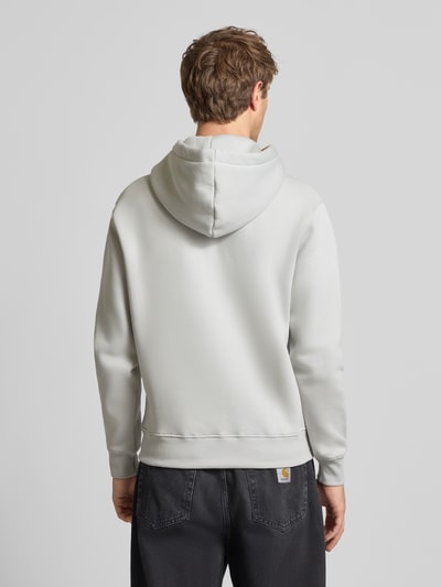 Alpha Industries Bluza z kapturem, nadrukiem z logo i kieszenią kangurką Jasnoszary 5