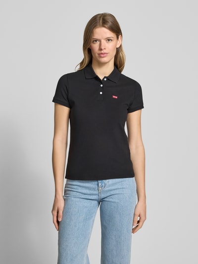 Levi's® 300 Koszulka polo o kroju regular fit z naszywką z logo Czarny 4