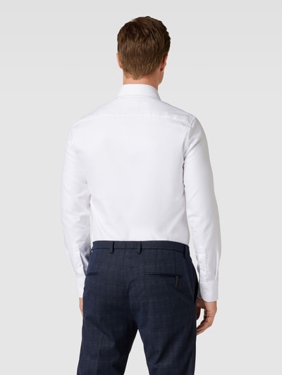 Eterna Slim Fit Slim Fit Premium Shirt mit Allover-Muster Weiss 5