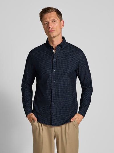 Casual Friday Regular Fit Freizeithemd mit Button-Down-Kragen Modell 'PONTUS' Dunkelblau 4
