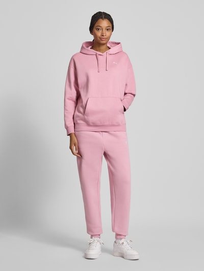 PUMA Relaxed fit hoodie met labelstitching en kangoeroezak Roze - 1