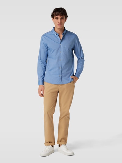 OLYMP Level Five Regular Fit Freizeithemd mit Button-Down-Kragen Modell 'Oxford' Bleu 1