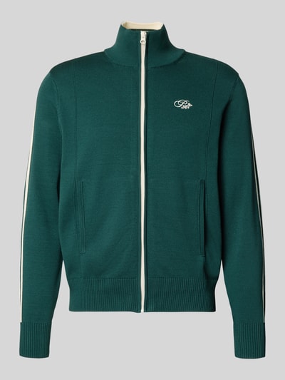 PROHIBITED Strickjacke mit Reißverschluss Dunkelgruen 2