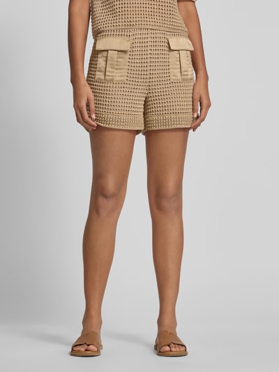Marc Cain Shorts mit Pattentaschen und Effektgarn Sand 4