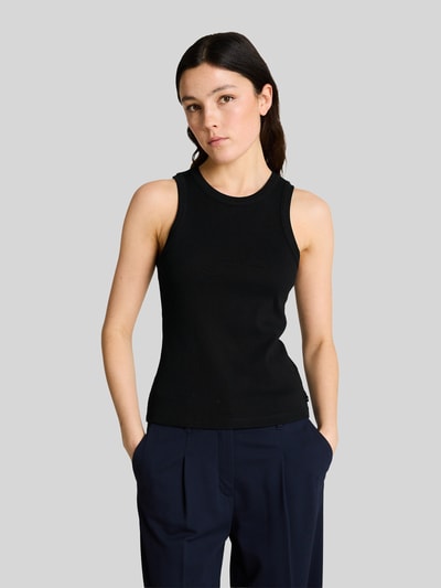 Tom Tailor Denim Slim Fit Top in Rippoptik Black 4
