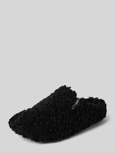 Verbenas Slippers met imitatiebont, model 'YORK CURLY' Zwart - 1