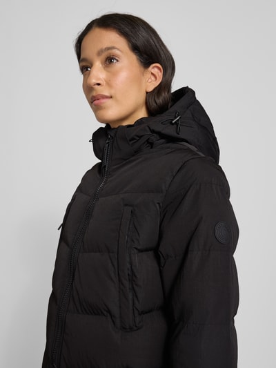 CARS JEANS Kurtka pikowana z zamkiem błyskawicznym dwustronnym model ‘MAYSAY’ Czarny 3