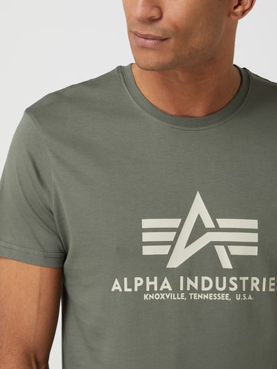 Alpha Industries T-shirt met logoprint Groen - 3