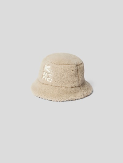 Etro Bucket Hat mit Label-Print Offwhite 4