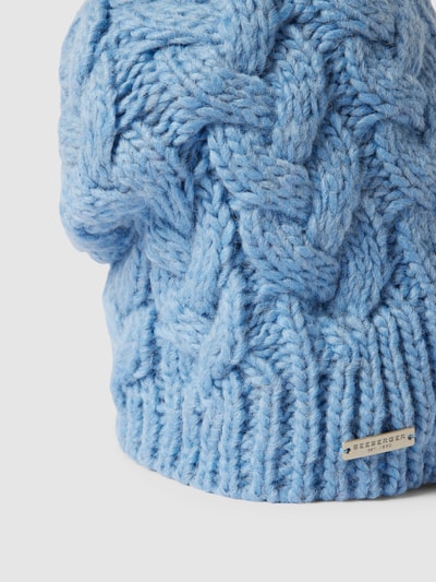 Seeberger Beanie mit Zopfmuster Modell 'Beanie mit Zopfstrickmuster' Ocean 2