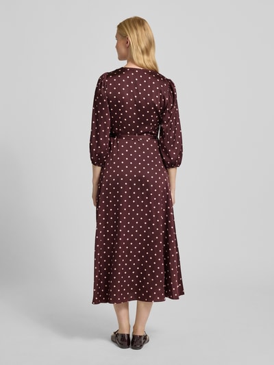 Neo Noir Sukienka kopertowa z dekoltem w serek model ‘Malinga’ Średniobrązowy 5