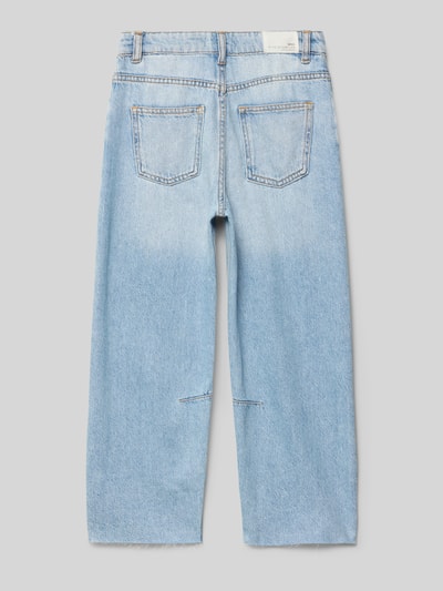Mango Relaxed Fit Jeans im Used-Look Blau 3