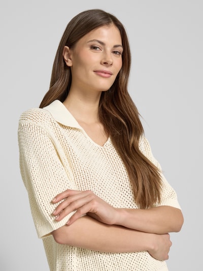 ECOALF Gebreide pullover met 1/2-mouwen, model 'ARGANALF' Beige - 3