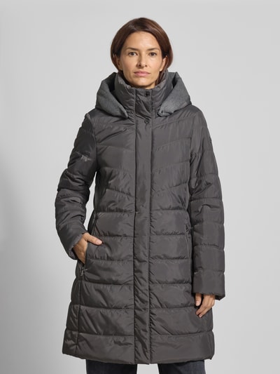 Fuchs Schmitt Płaszcz pikowany z kieszeniami zapinanymi na zamek błyskawiczny Antracytowy melanż 4