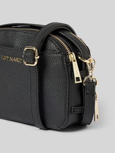 Hey Marly Crossbodytas van leermix, model 'Mate' Zwart - 2