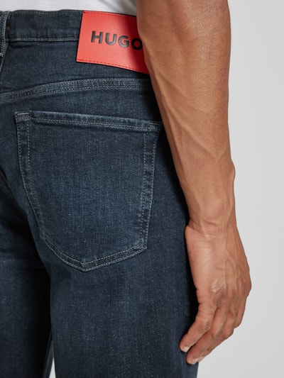 HUGO Korte tapered fit jeans in 5-pocketmodel, model '634' Donkergrijs - 3