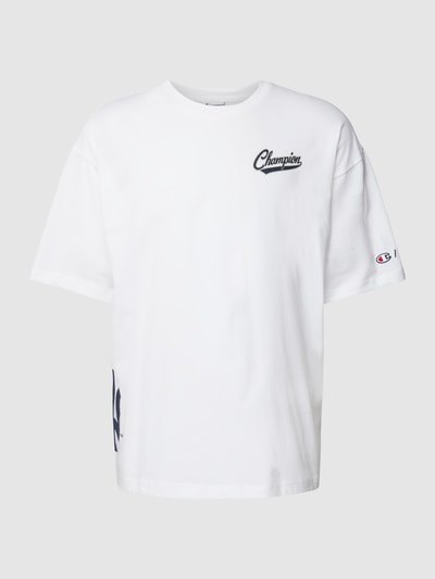 CHAMPION T-Shirt mit Label-Print Weiss 2