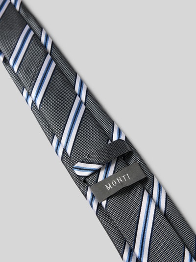 Monti Stropdas van puur zijde Antraciet - 3