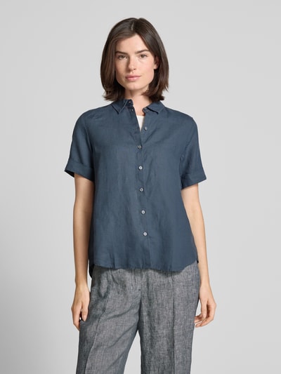 Marc O'Polo Regular Fit Bluse aus reinem Leinen Marine 4