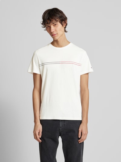 Tommy Jeans T-Shirt mit Label-Print Offwhite 4