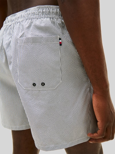 Tommy Hilfiger Regular Fit Badehose mit Label Stitching Dunkelblau 3