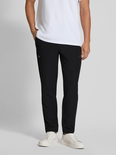 EA7 Emporio Armani Sweatbroek met labeldetail Zwart - 4