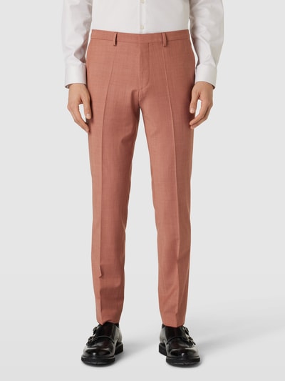 HUGO Pantalon met persplooien, model 'Hesten' Oudroze - 4