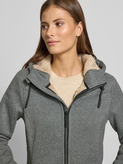 G.I.G.A. DX Kurtka z kapturem i podszewką z futerka Antracytowy melanż 3