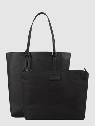 Seidenfelt Shopper in Leder-Optik Modell 'Laksa' Black 2