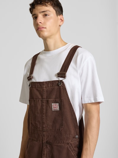 Levi's® Ogrodniczki z wpuszczanymi kieszeniami i naszywką z logo Ciemnobrązowy 3