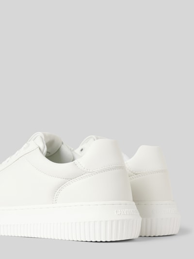 Calvin Klein Jeans Leren sneakers met labelprint, model 'CHUNKY CUPSOLE CLEANLOW' Wit - 2