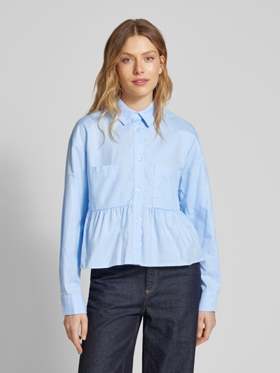 Be Pure Dutch Regular fit blouse in laagjeslook Lichtblauw - 4