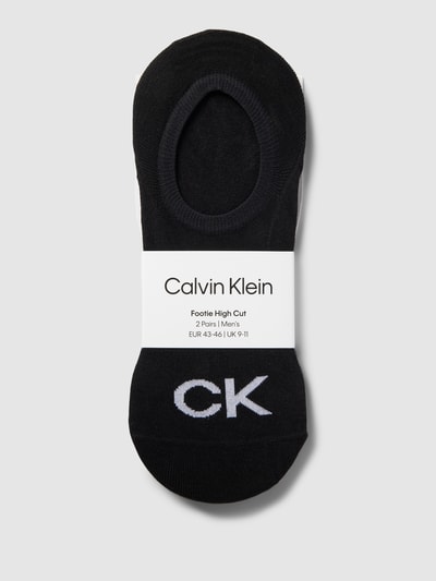 CK Calvin Klein Socken mit Melange-Optik Modell 'FINLEY FOOTIE' Black 3