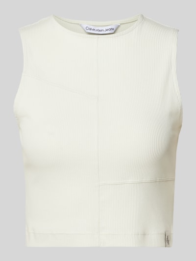 Calvin Klein Jeans Tanktop in Ripp-Optik Offwhite 2