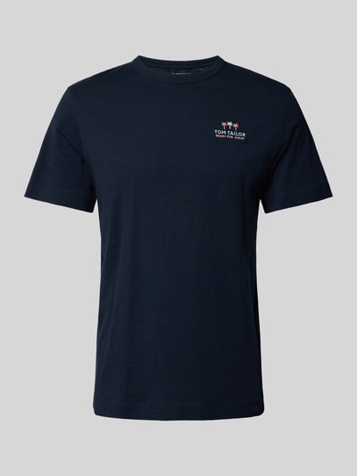 Tom Tailor T-Shirt mit Rundhalsausschnitt Dunkelblau 2